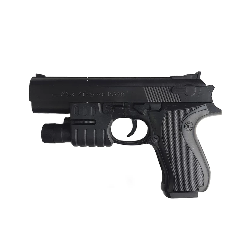 تصویر تفنگ اسباب بازی لیزری مدل کلت سه کاره 